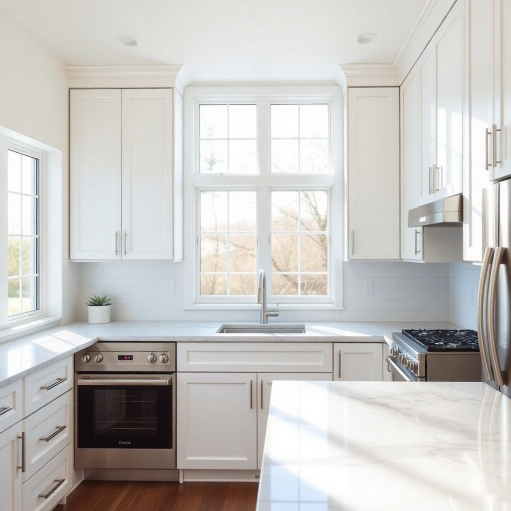 Clean bright modern kitchen